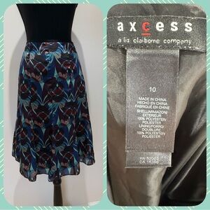 Liz Claiborne Women's Multicolor A-Line Skirt